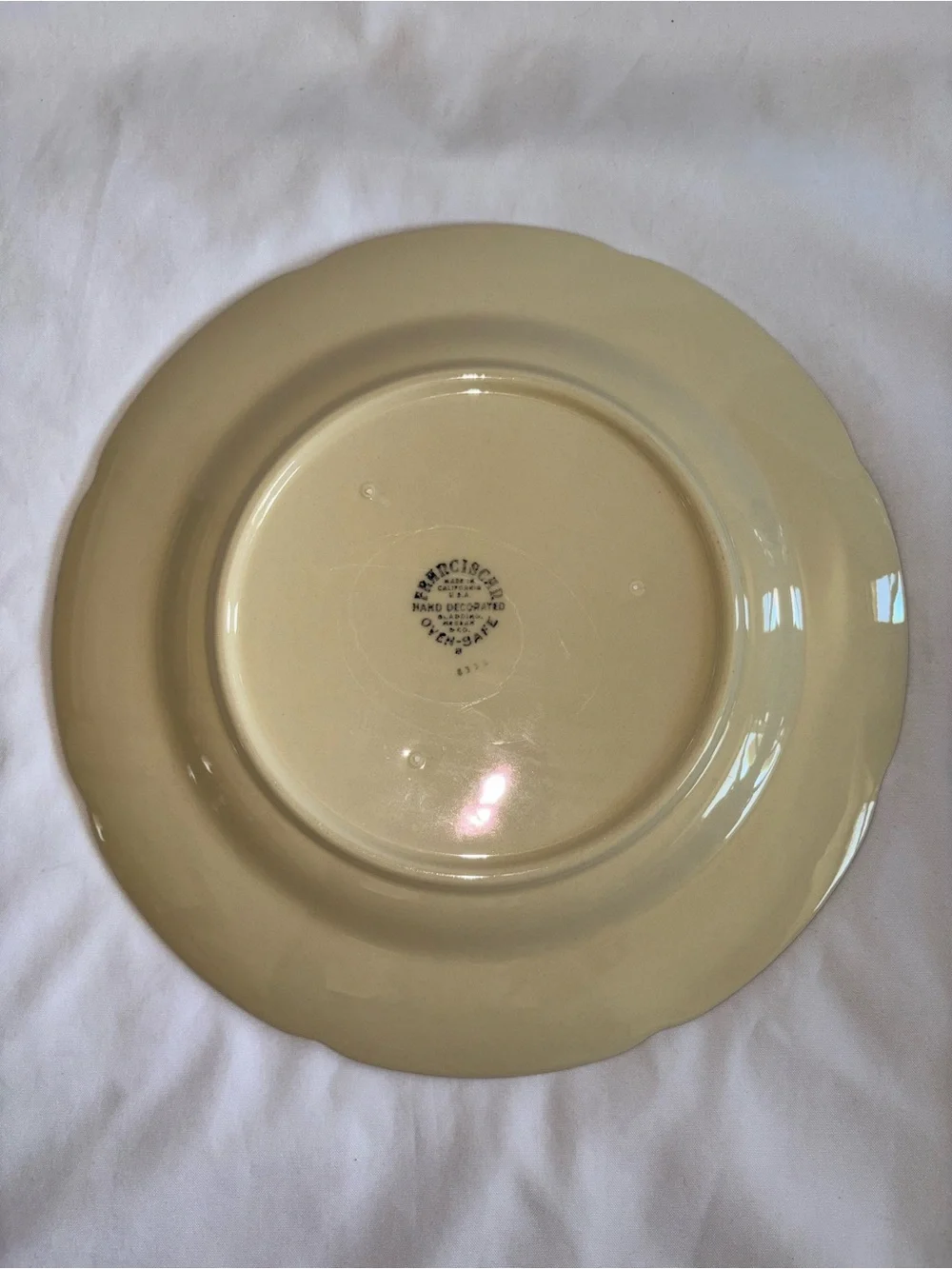 Franciscan Apple Dinner Plates Set of 4 Vintage 10.5” Hand Painted USA - As Is